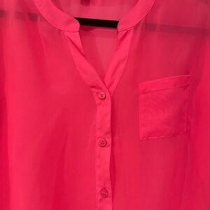 Hot Pink ! Sheer ! LEI ladies top